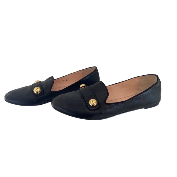 kate spade Shoes - Kate Spade New York Sutton Loafers Flats 7M Black Classic Gold Button Accents